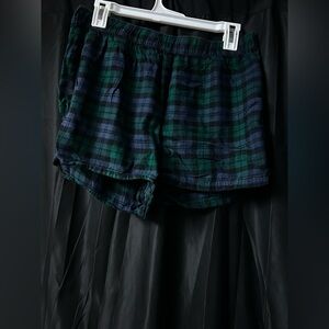 American Eagle Outfitters Green and Blue Plaid Shorts
